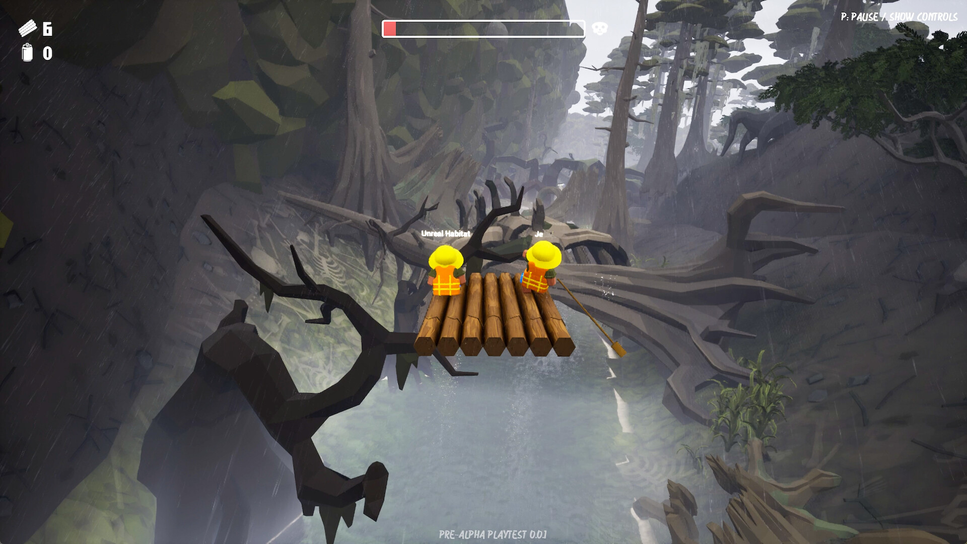 左右のパドルを“2人協力”で漕ぎまくる川下りアクションゲーム『River Drift』が面白そう_007