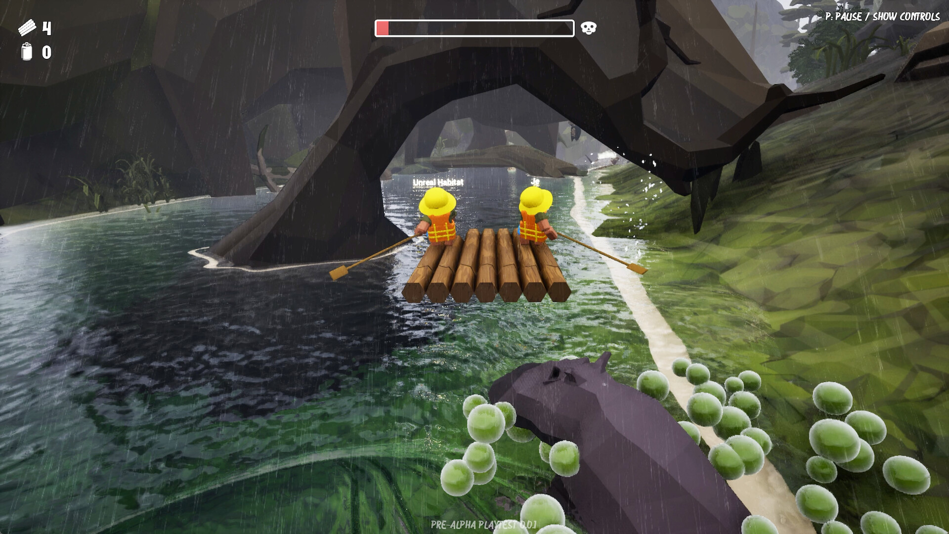 左右のパドルを“2人協力”で漕ぎまくる川下りアクションゲーム『River Drift』が面白そう_009