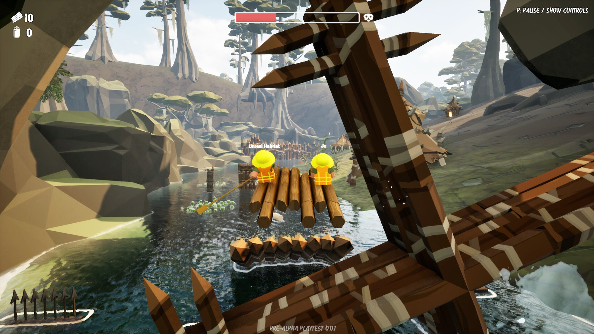 左右のパドルを“2人協力”で漕ぎまくる川下りアクションゲーム『River Drift』が面白そう_008