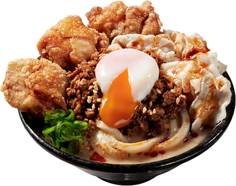 全国のはなまるうどんに総重量“約1キロ”の肉マシ爆盛り「冷やし坦々」が5月13日から登場。なんと肉だけでも約340グラム_001