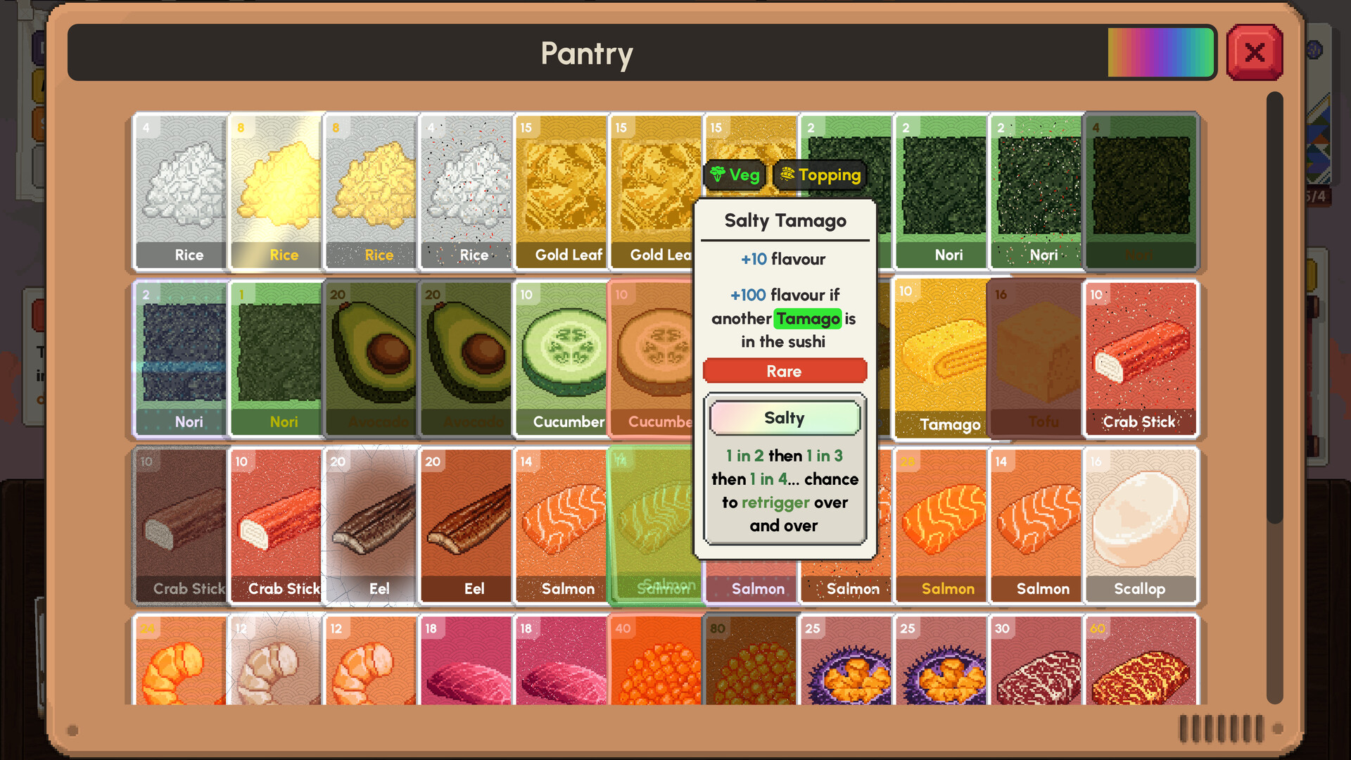『Sushiamo』の無料デモ版がSteamでリリース。寿司をテーマにしたローグライク・デッキビルダー_011