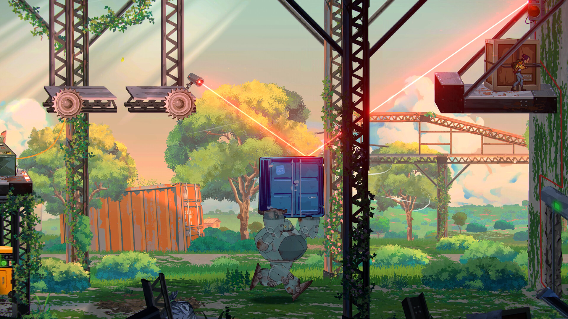 『Lost in Tandem』が7月にSteamにてリリース。少女とロボットが旅をする2人協力2Dアドベンチャー・パズルゲーム_006