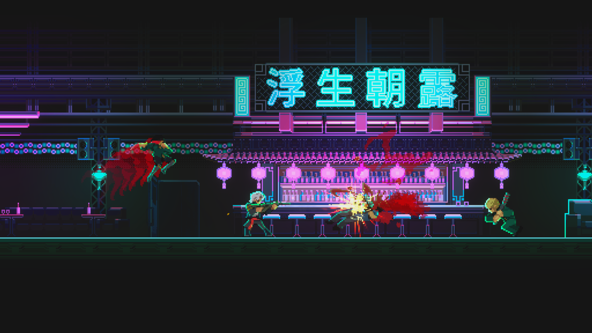 『NOIR BLOOM』トレーラー映像が公開。香港風ネオン街を“銃”と“カンフー”で駆け抜ける高速2Dアクションゲーム_003