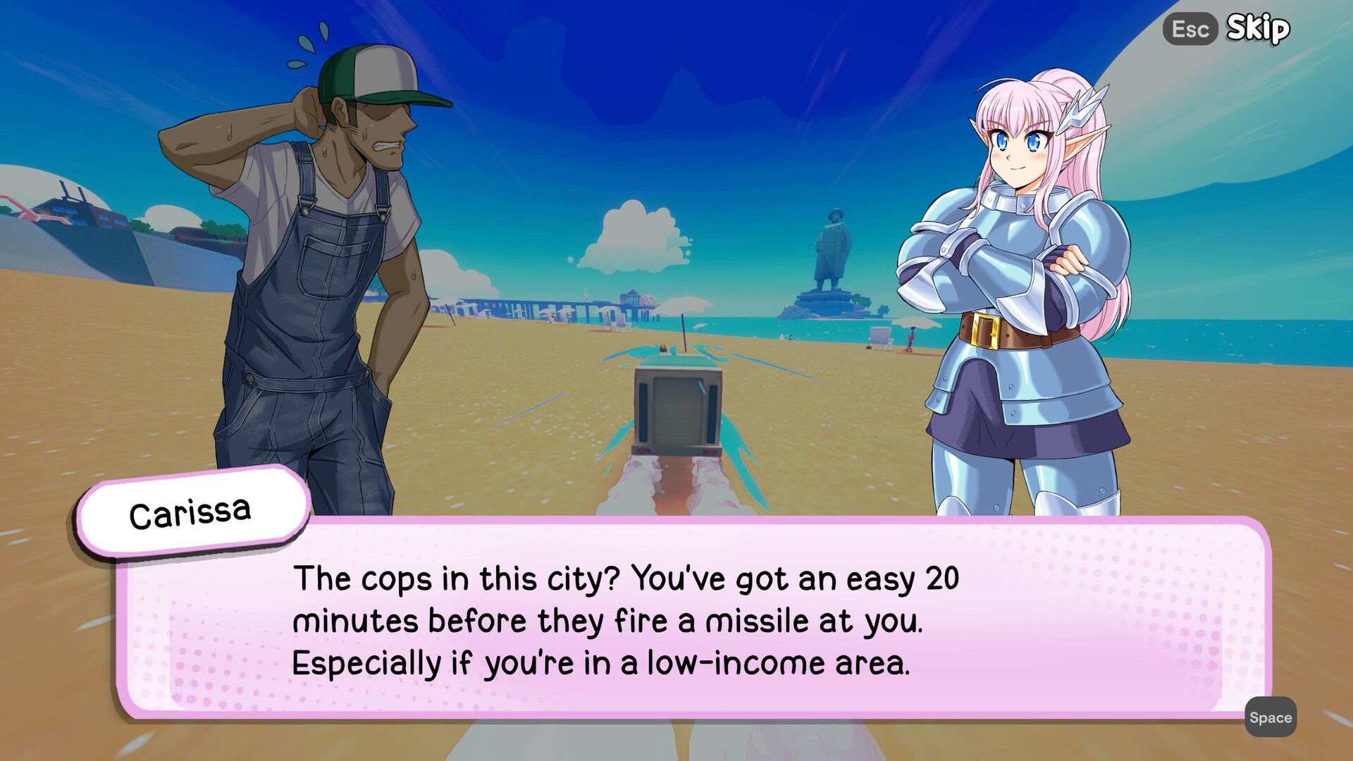 『Truck-kun is Supporting Me from Another World?!』発表。歩行者はね飛ばしゲーム_001