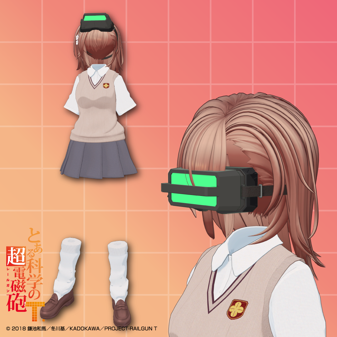 『とある科学の超電磁砲T』のVRChat向けデジタルファッションが発売。美琴と黒子の制服や超能力ギミックが登場_012