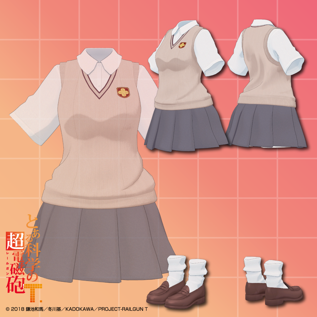 『とある科学の超電磁砲T』のVRChat向けデジタルファッションが発売。美琴と黒子の制服や超能力ギミックが登場_022