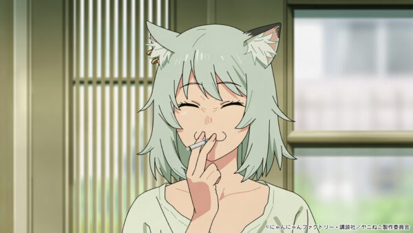 TVアニメ『ヤニねこ』大家の頭に吸い殻が降り注ぐ“ヤニまみれ”なメインPVが公開。OPテーマは忘れらんねえよ「なんもねえ」、EDテーマはネクライトーキー「煙とブルー」に決定_016