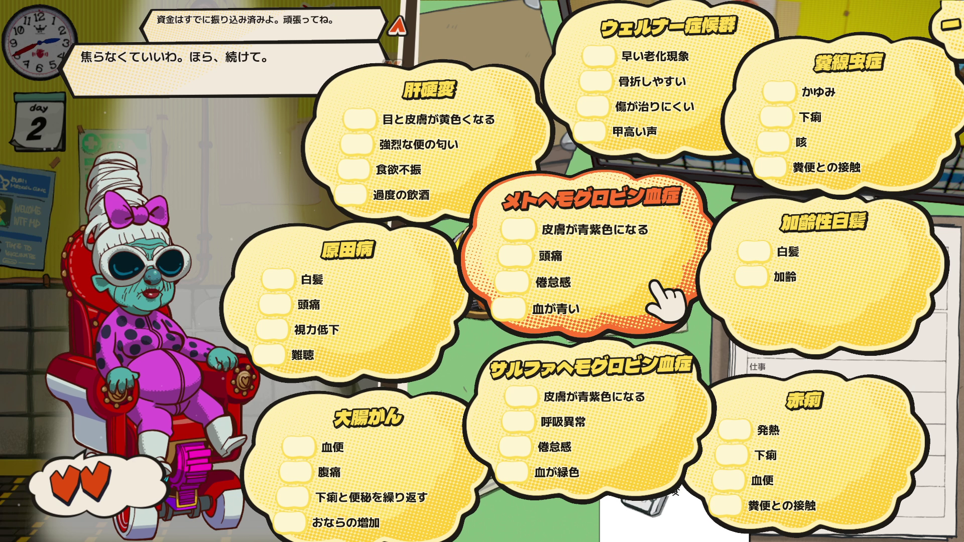 ヤバい病院の無免許医になって治療で稼いで借金を返すゲームが面白そう_003