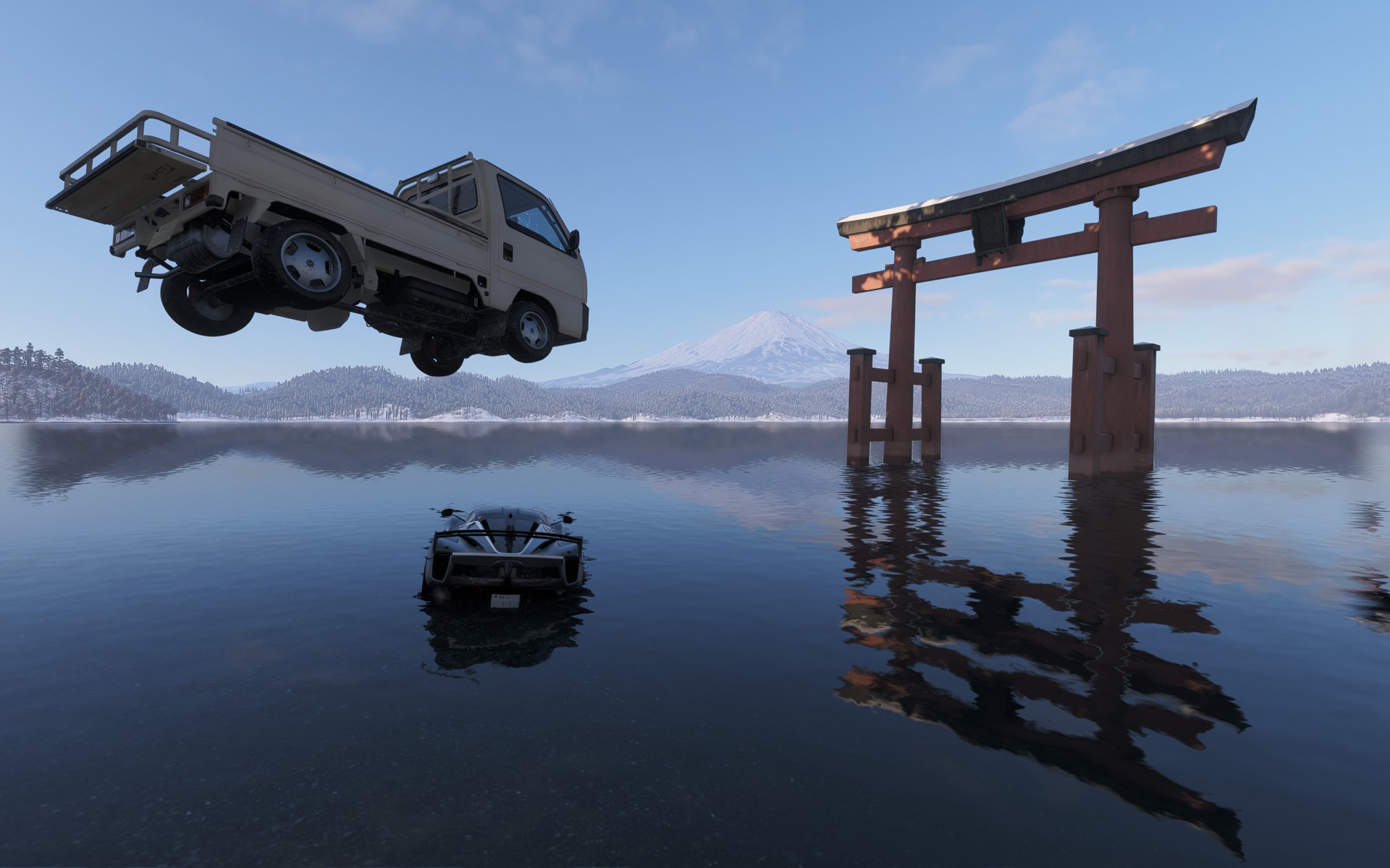 『Forza horizon 6』に白雪舞う“冬”が到来。見渡す限りの銀世界へと移ろい、富士山や名所が美しき冬の装いに_008
