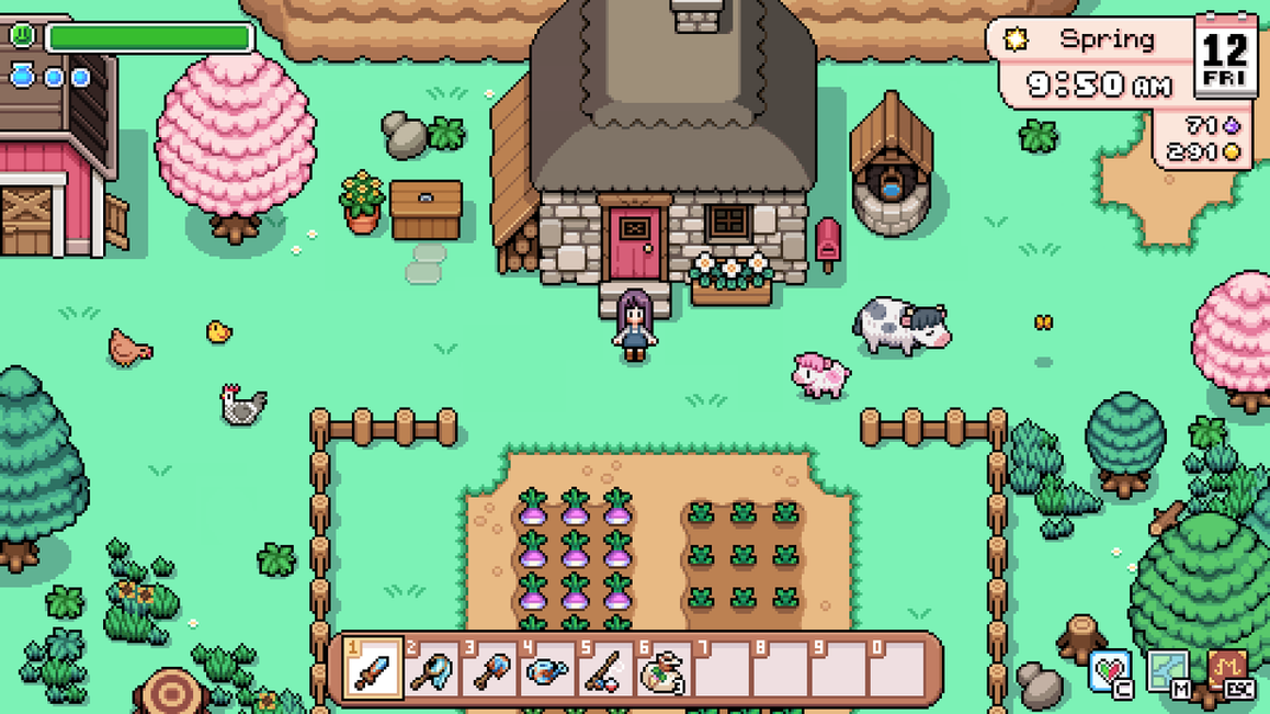 90年代風の絵柄がかわいい農業シミュレーションRPG『Fields of Mistria』の日本語対応が発表_001