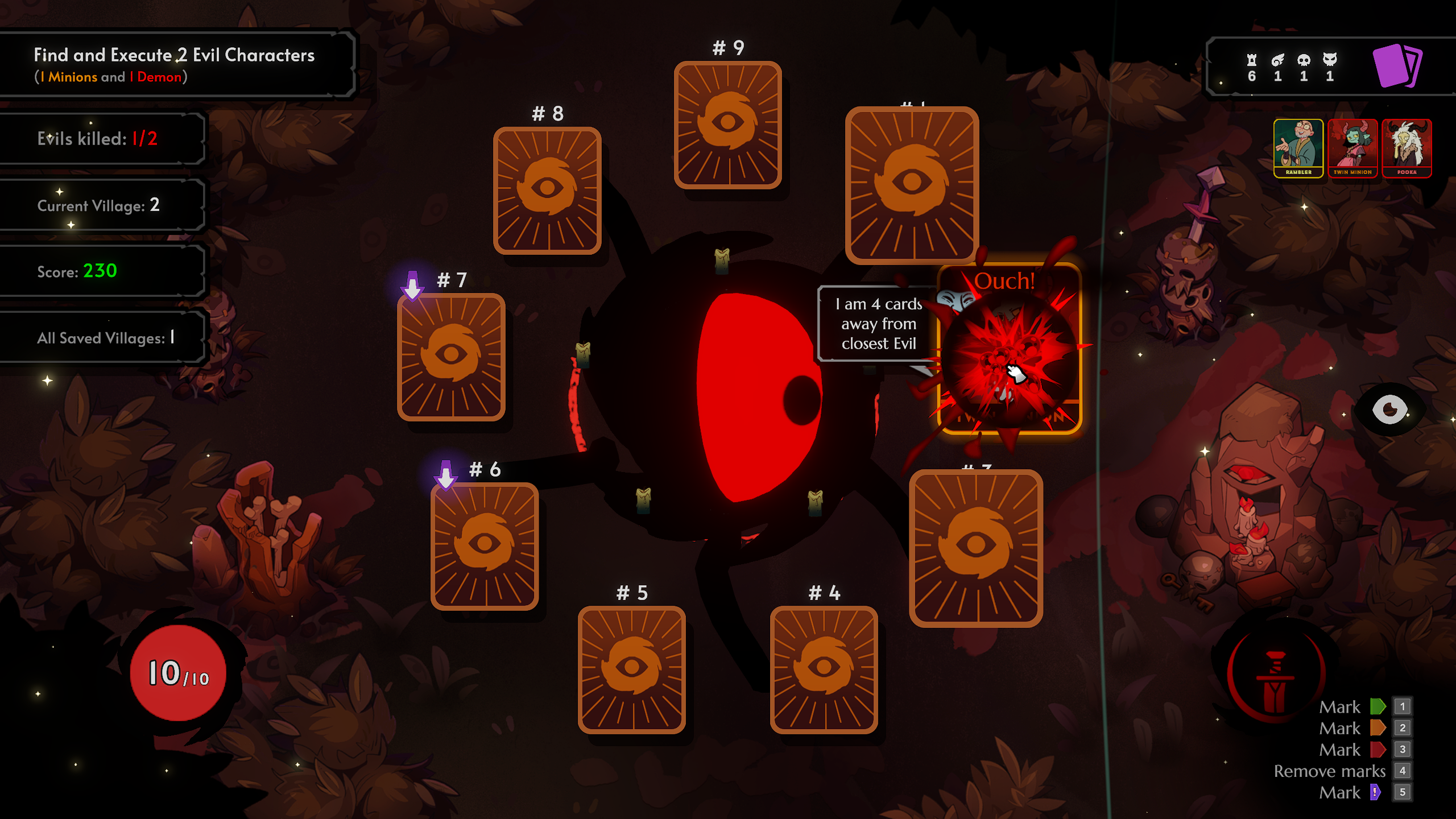 “ひとり人狼”デッキ構築ローグライク『Demon Bluff』体験版がSteamにて配信中_002