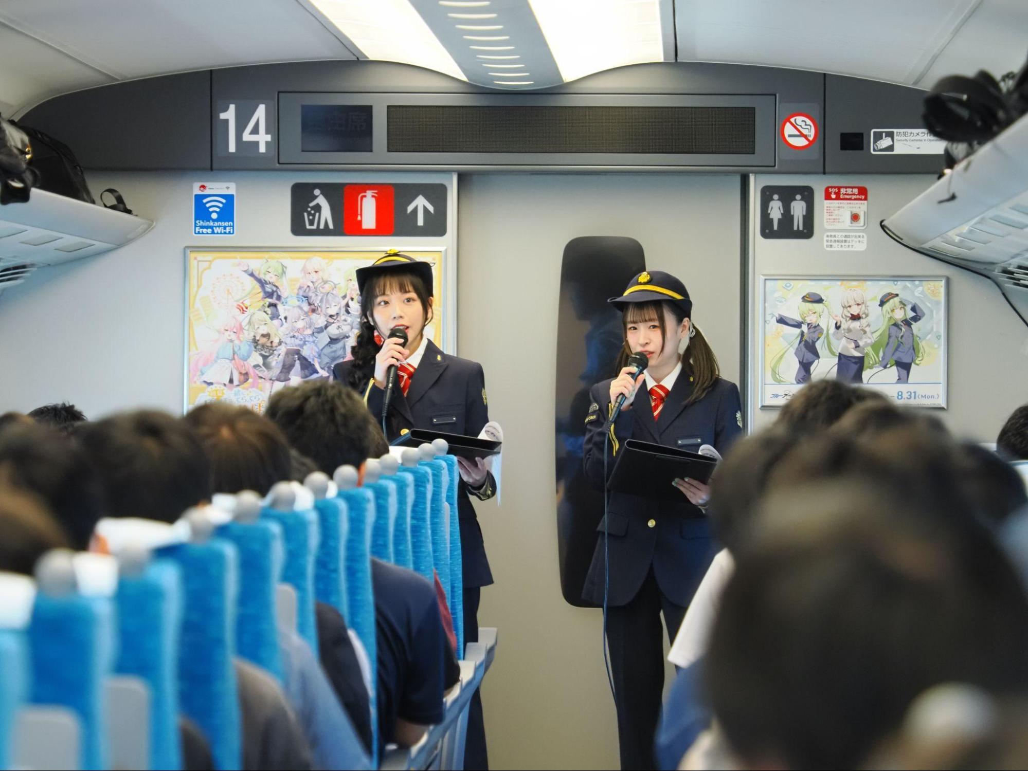 「ブルアカ新幹線」レポート:乗務員姿のキャスト陣と東京から名古屋へと向かう。最高すぎた旅の思い出を撮影してきたので見てくれないか_008