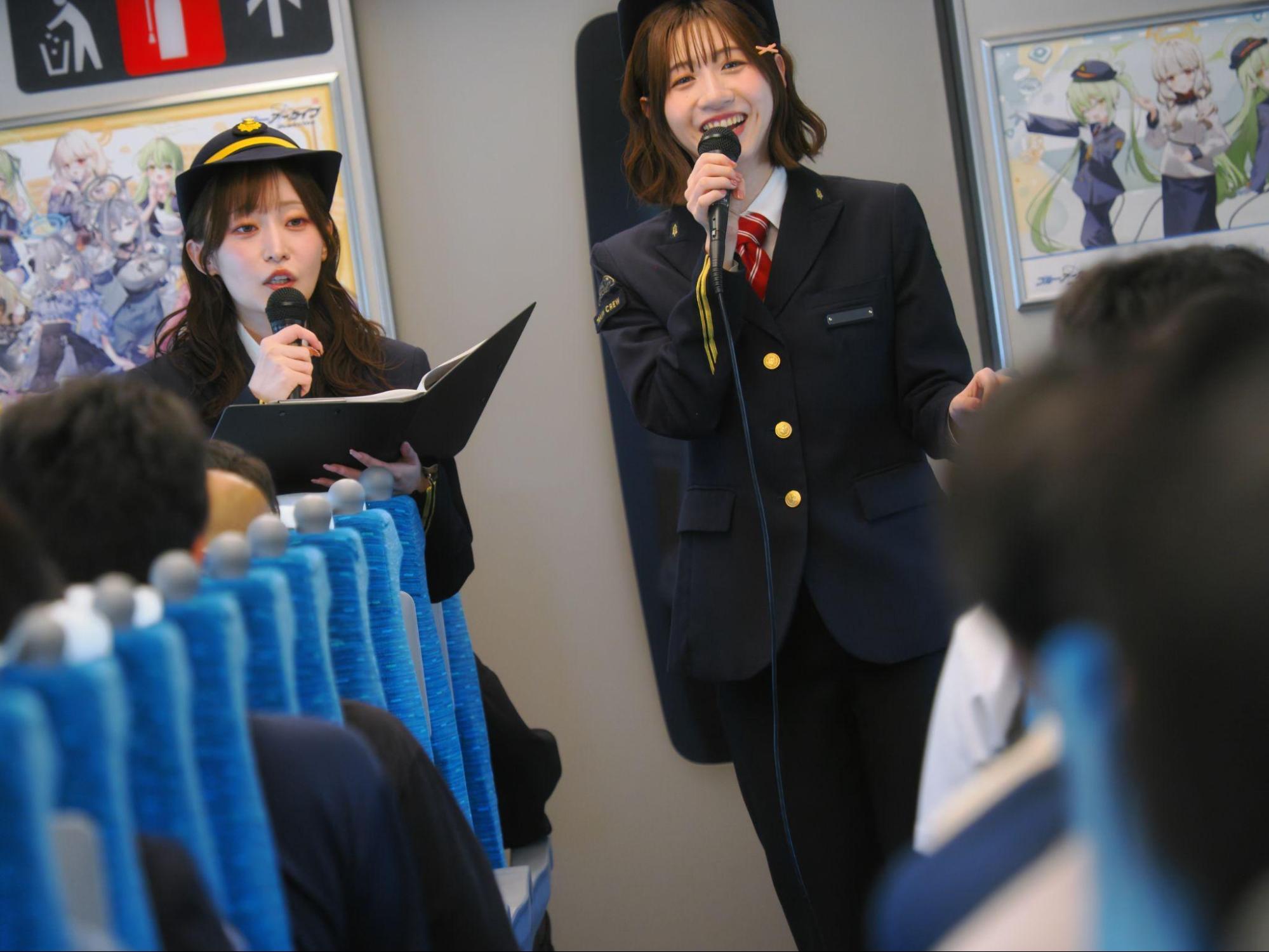 「ブルアカ新幹線」レポート:乗務員姿のキャスト陣と東京から名古屋へと向かう。最高すぎた旅の思い出を撮影してきたので見てくれないか_012