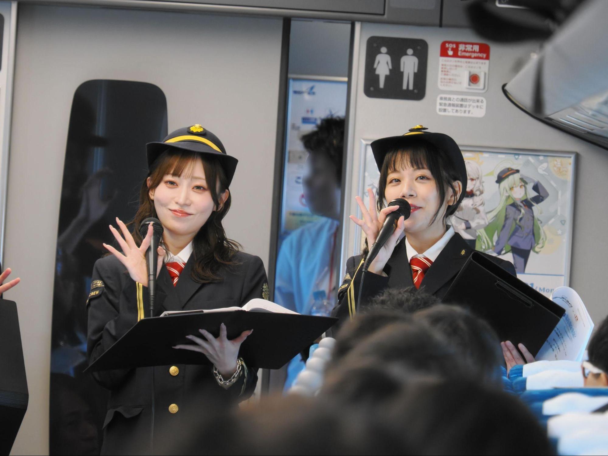 「ブルアカ新幹線」レポート:乗務員姿のキャスト陣と東京から名古屋へと向かう。最高すぎた旅の思い出を撮影してきたので見てくれないか_014