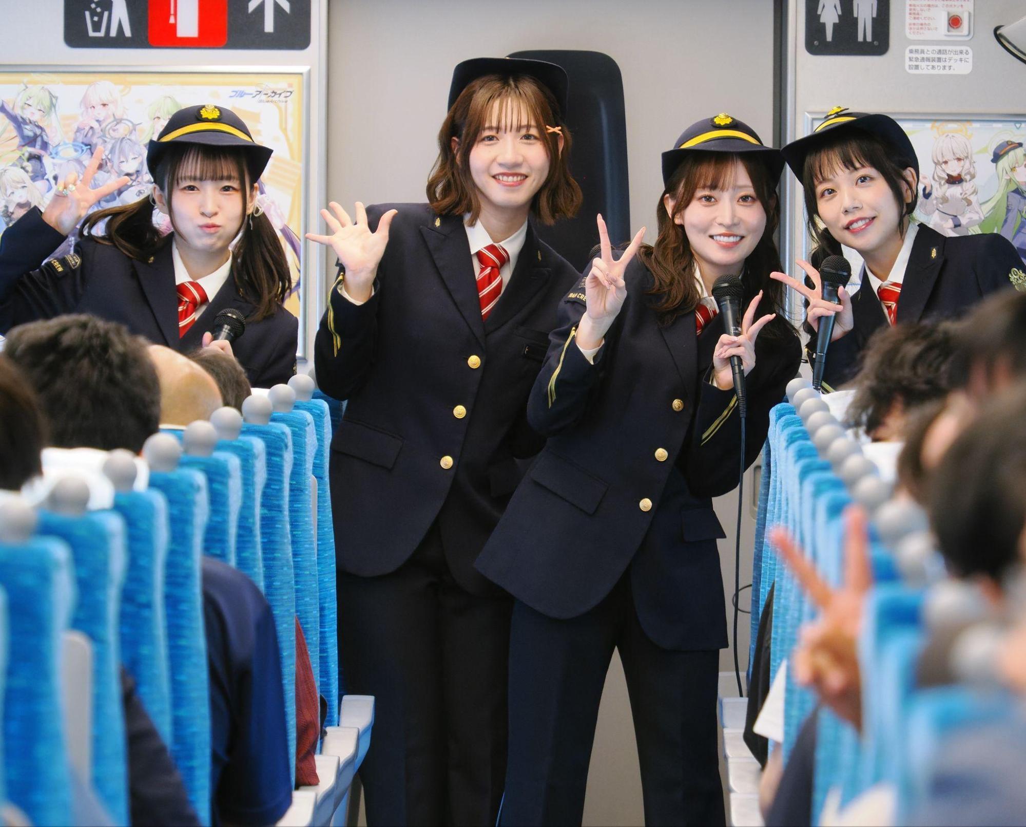 「ブルアカ新幹線」レポート:乗務員姿のキャスト陣と東京から名古屋へと向かう。最高すぎた旅の思い出を撮影してきたので見てくれないか_002