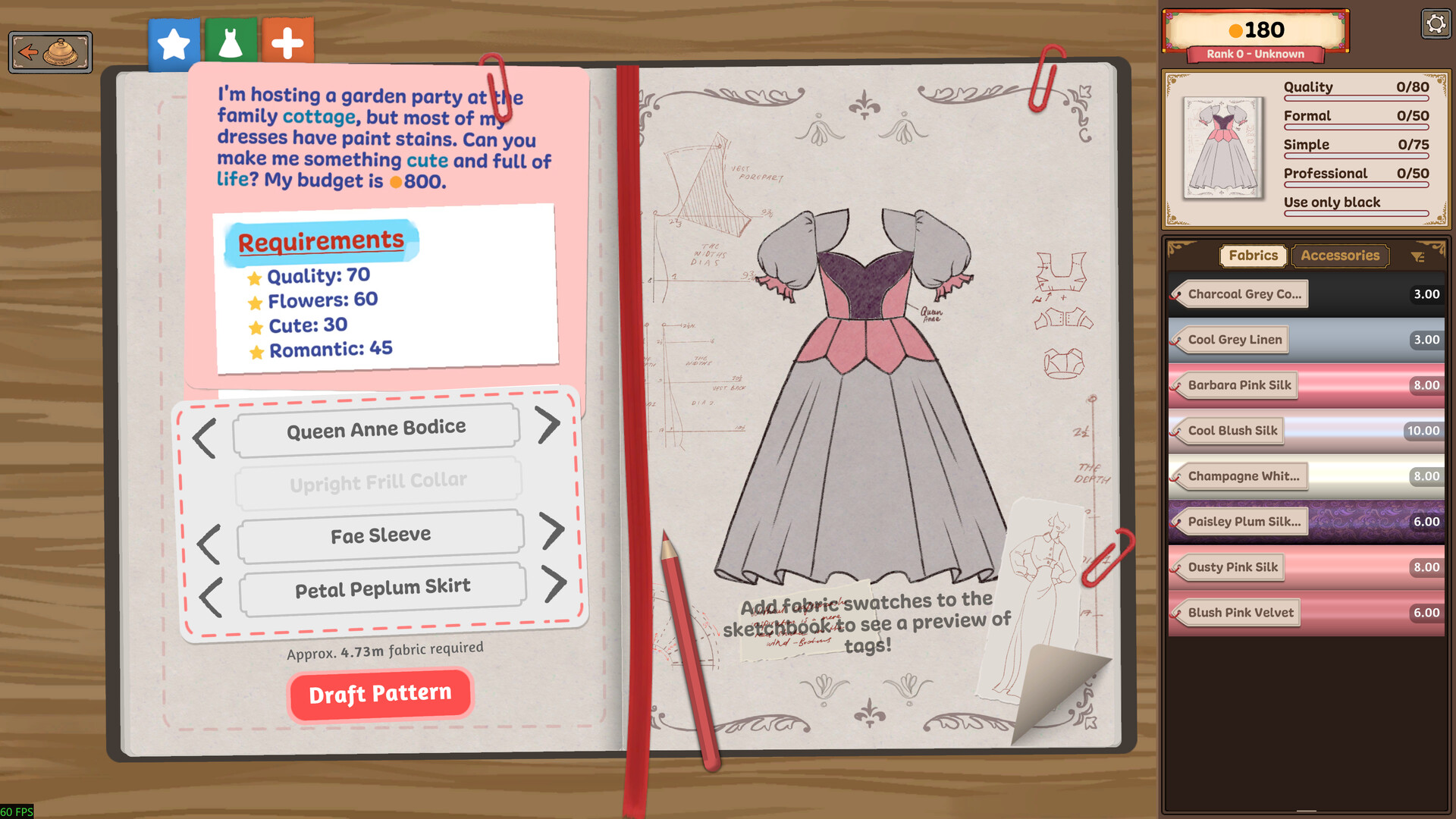 仕立て屋としてお洒落な衣装づくりが楽しめるゲーム『Dressmaker』2026年9月に発売へ_001