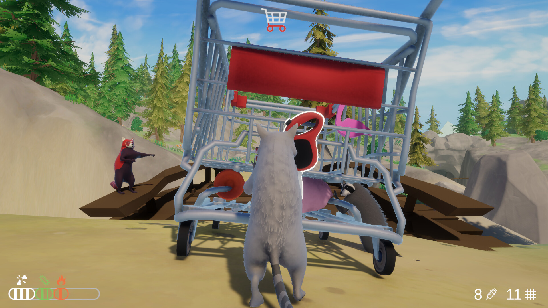 アライグマになって仲間とゴミをあつめるゲーム『Trash Day』体験版がSteamにて配信中_002
