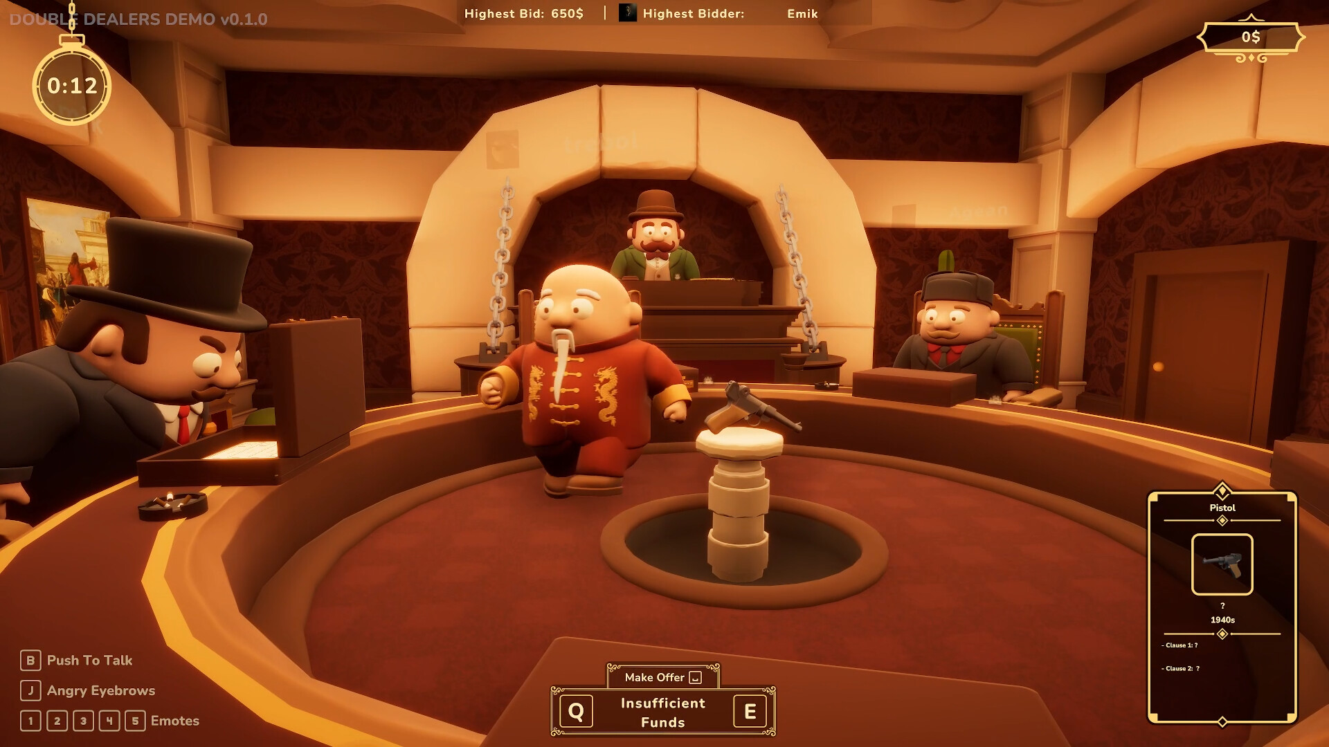 最大6人でオークションをするゲーム『Double Dealers』体験版が配信され密かに好評_001