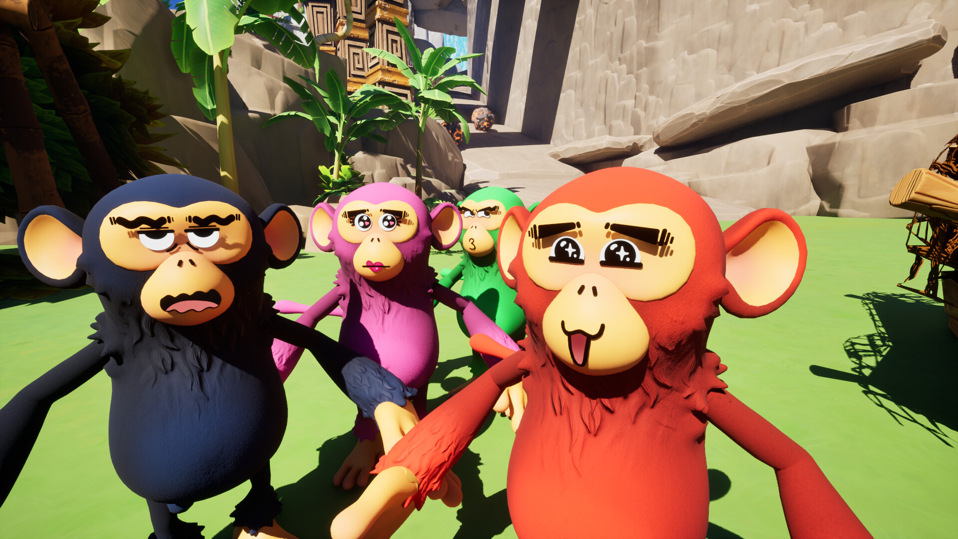 『Monkey Bizniz』体験版がSteamでリリース。サルになってバナナを山頂まで運ぶ友情破壊登山ゲーム_002