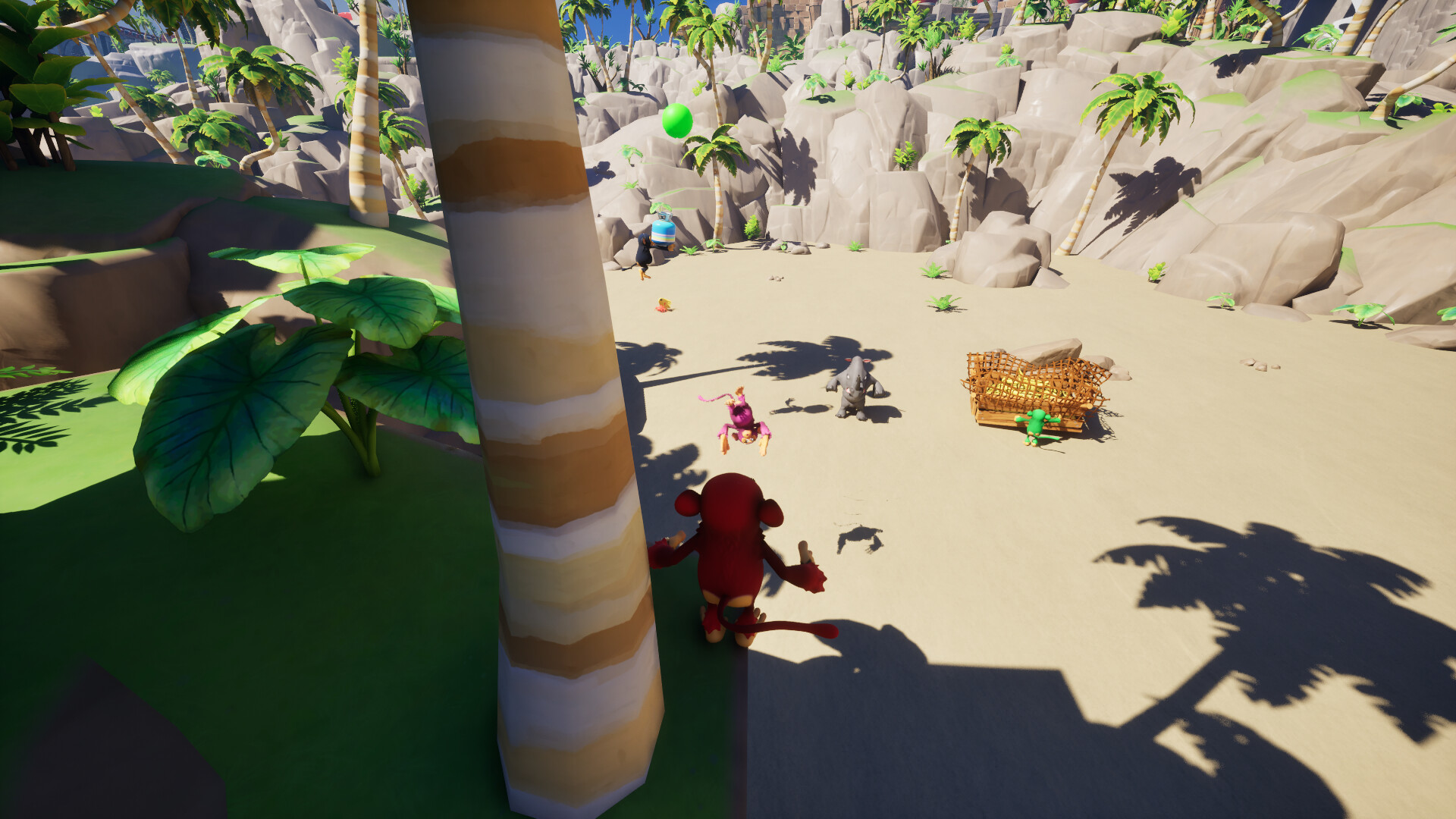 『Monkey Bizniz』体験版がSteamでリリース。サルになってバナナを山頂まで運ぶ友情破壊登山ゲーム_003