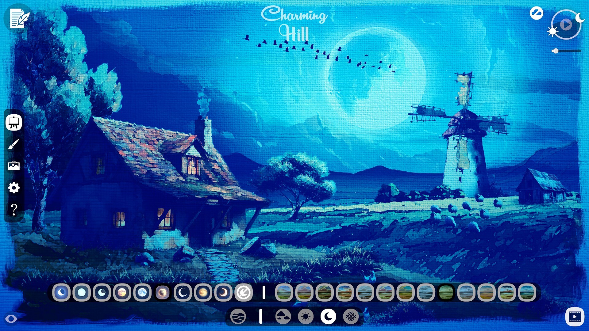 絵のスキルが無くても自分だけの風景画をつくることができるペイントゲーム『Charming Hill』体験版が配信開始_001