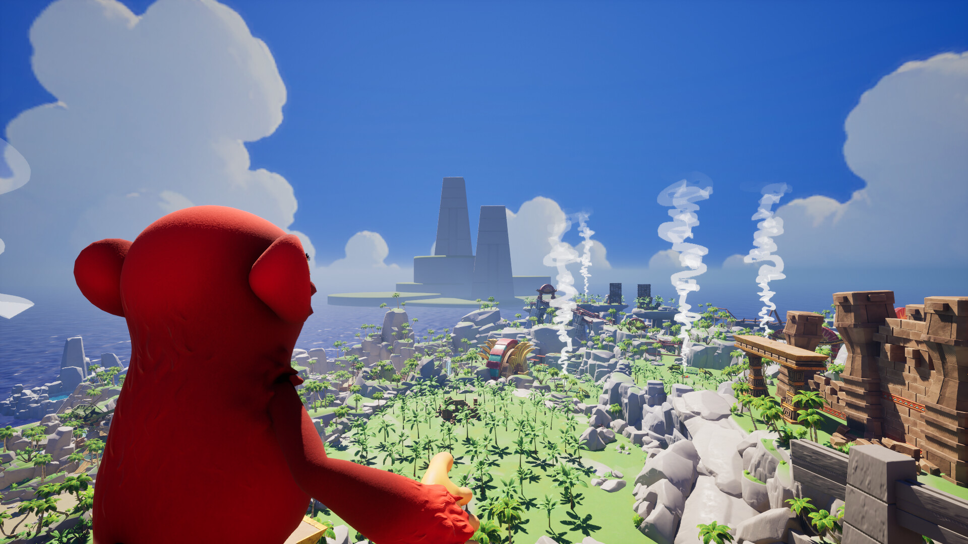 『Monkey Bizniz』体験版がSteamでリリース。サルになってバナナを山頂まで運ぶ友情破壊登山ゲーム_004