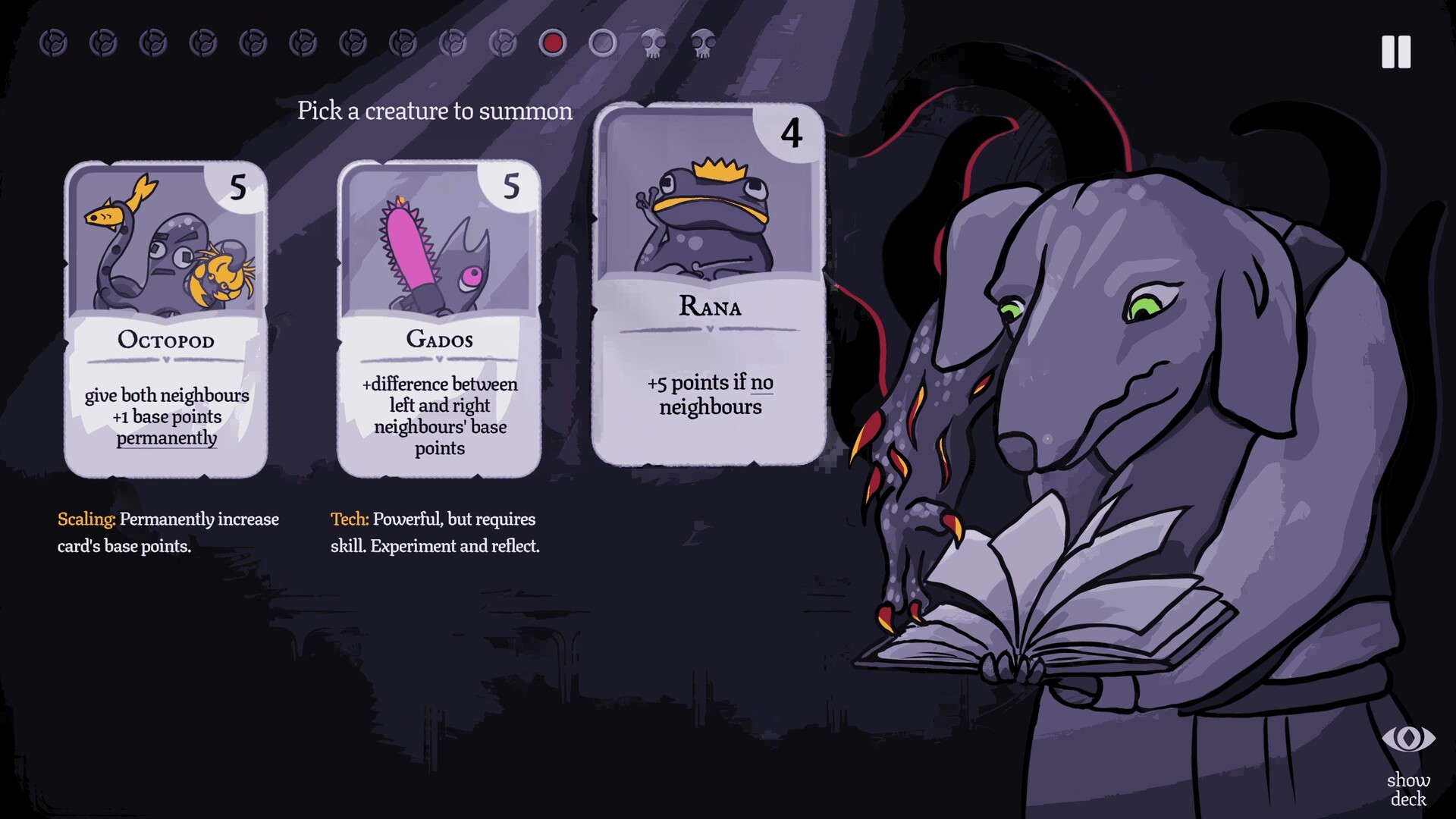 カードを使って「悪魔の召喚」をする“オカルト”デッキ構築ゲーム『Burn With Me』体験版が配信中_001
