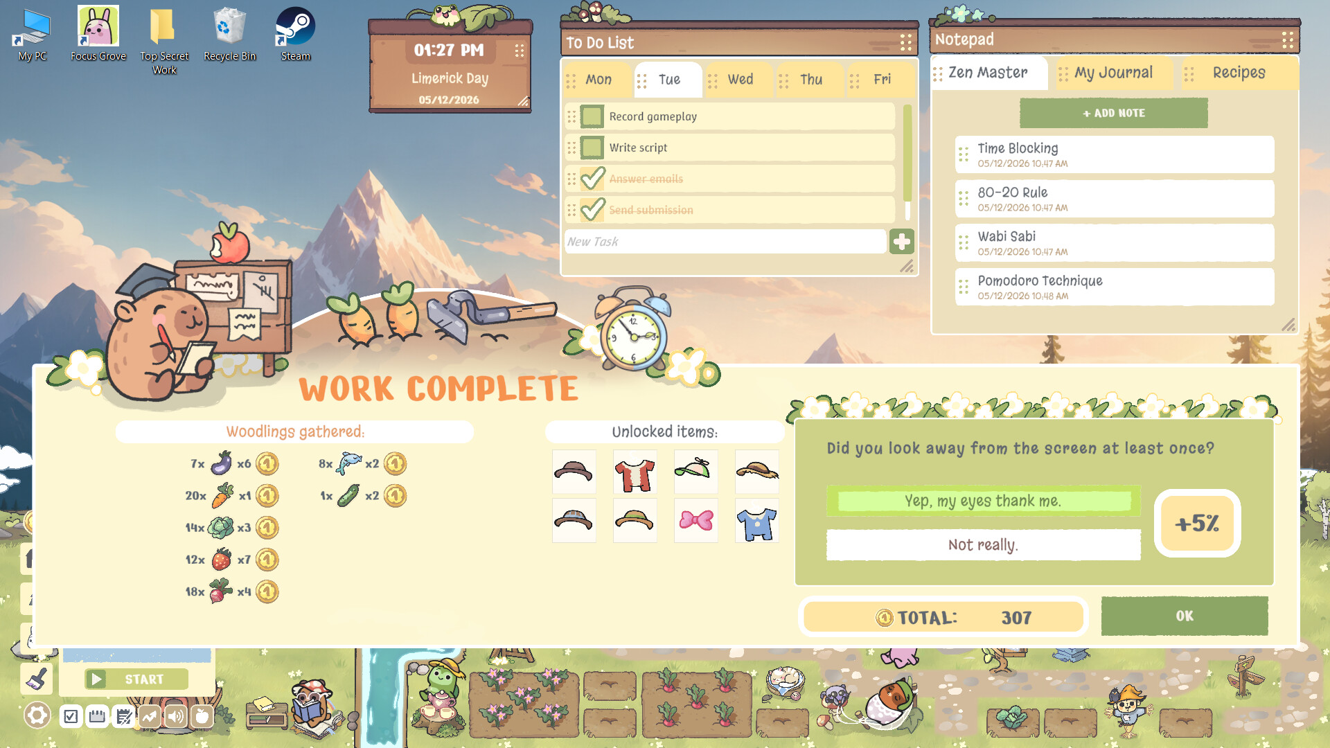 デスクトップ放置型農業ゲーム『Focus Grove』Steamにてリリース_004