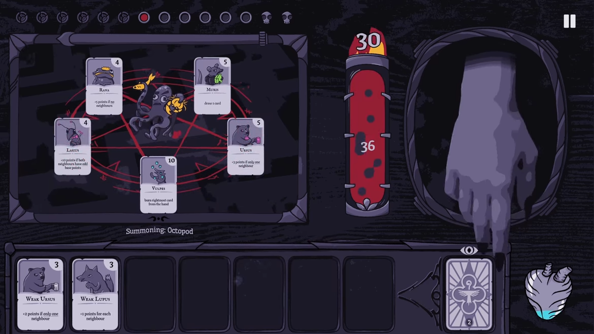 カードを使って「悪魔の召喚」をする“オカルト”デッキ構築ゲーム『Burn With Me』体験版が配信中_003