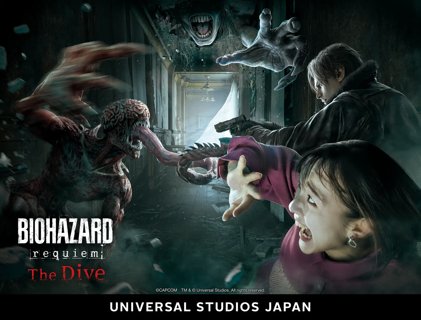 USJに『バイオハザード レクイエム』の新アトラクションが登場、開催は9月11日から。おぞましいクリーチャーに追われ続ける_003