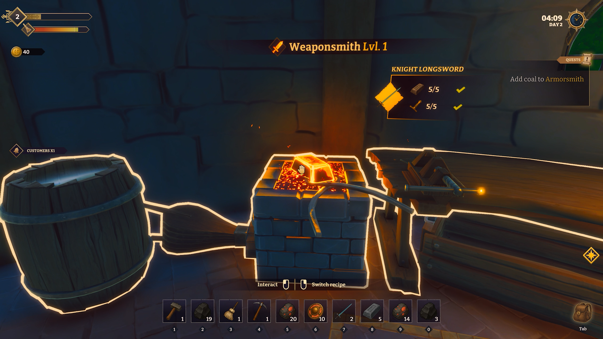 王国の廃れた工房を引き継いで再建するゲーム『ファンタジー鍛冶屋シミュレーター』が発表_002