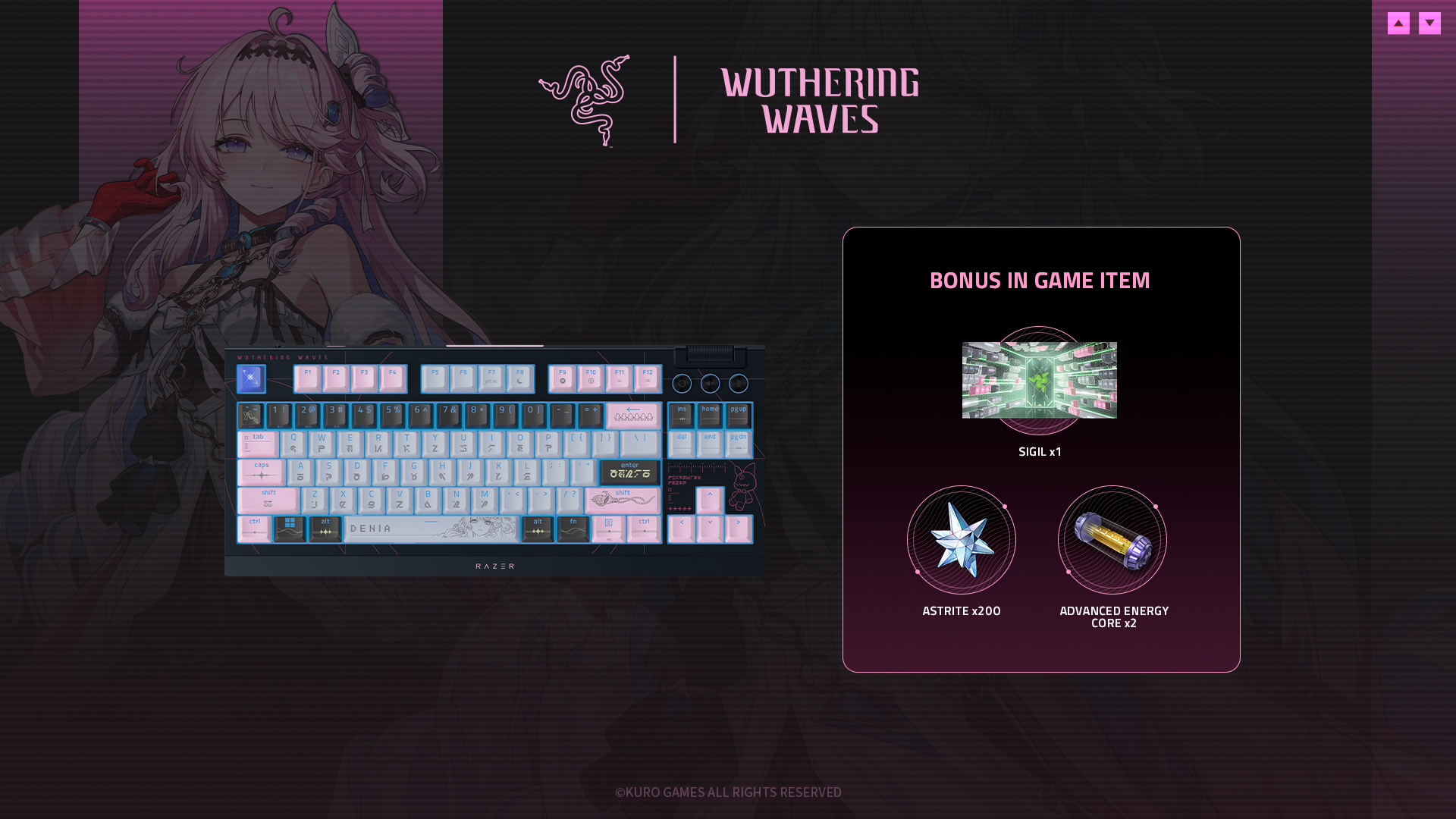 『鳴潮』“ダーニャ”とRazerがコラボしたゲーミングチェアやキーボードが登場_003