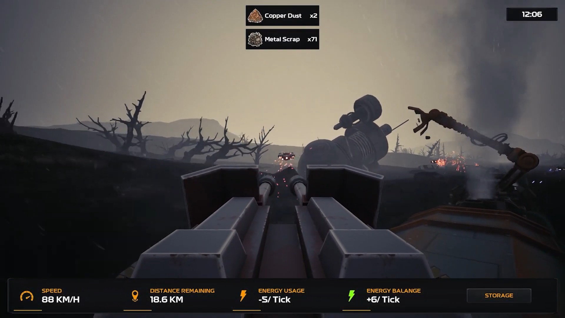 “武装列車”で不毛の地を駆け抜ける交易ゲーム『Mad Merchant』発売開始。襲撃してくるドローンを退けながら、各拠点を移動_001