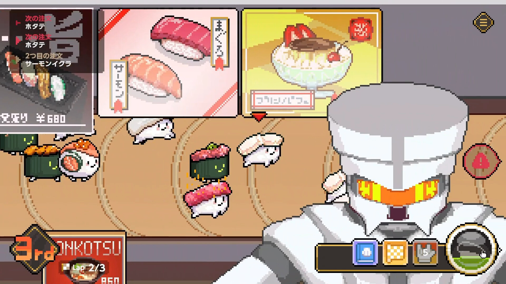 握った“寿司”でレースを繰り広げるゲーム『わびさび寿司ダービー』が本日7月16日より発売_002