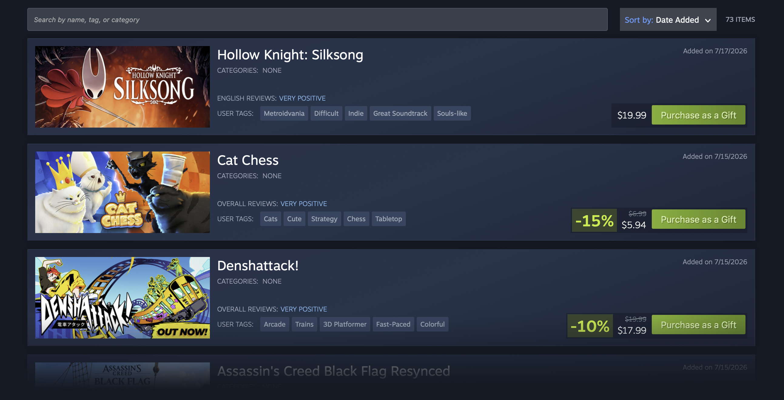 Steamのギフト＆ウィッシュリスト機能が大幅アプデ。ウィッシュリストに独自のカテゴリーを追加可能に_001