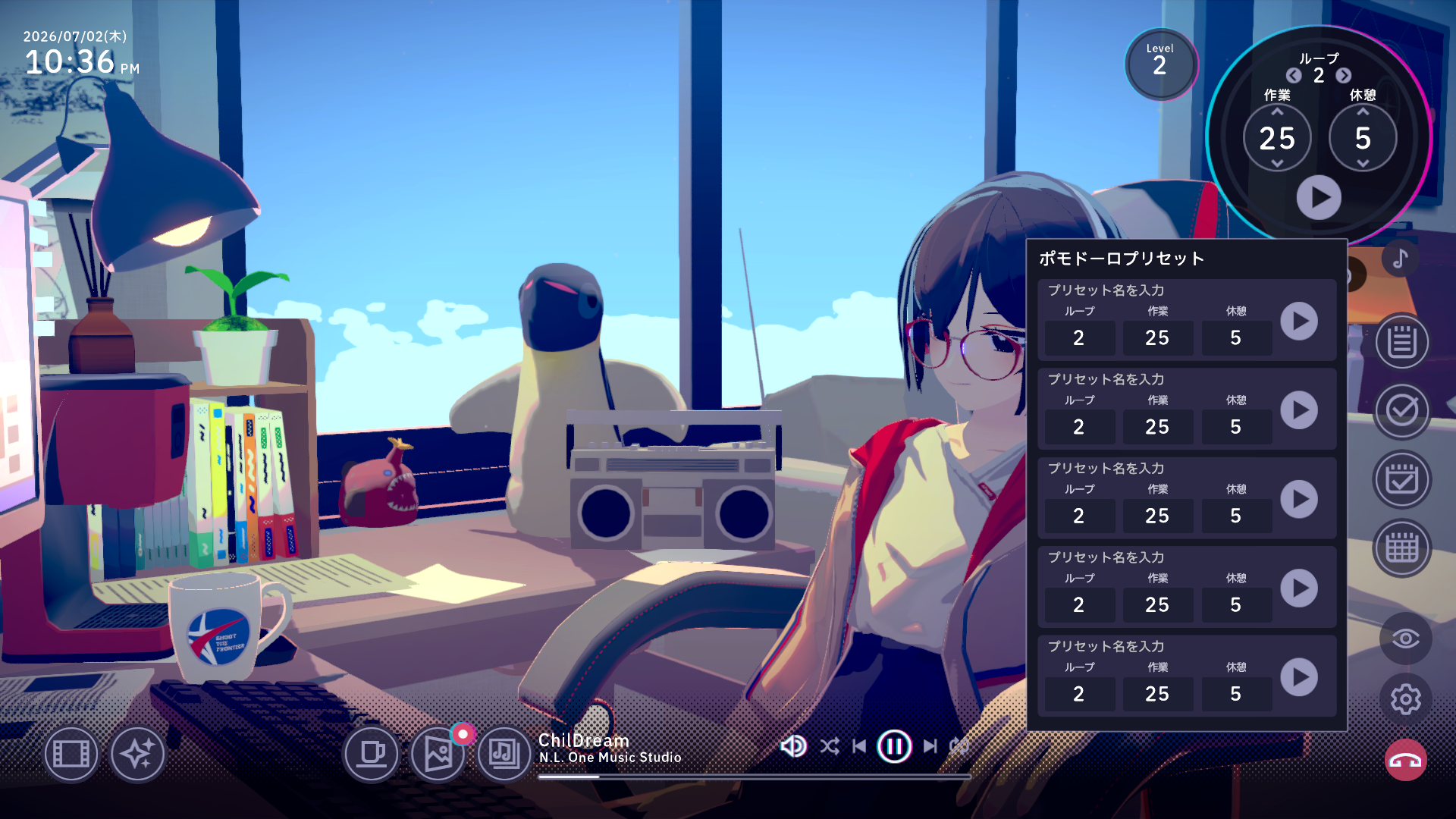 『Chill with You : Lo-Fi Story』新たな作業スタイルを提供する「タイマーアップデート」が配信_003