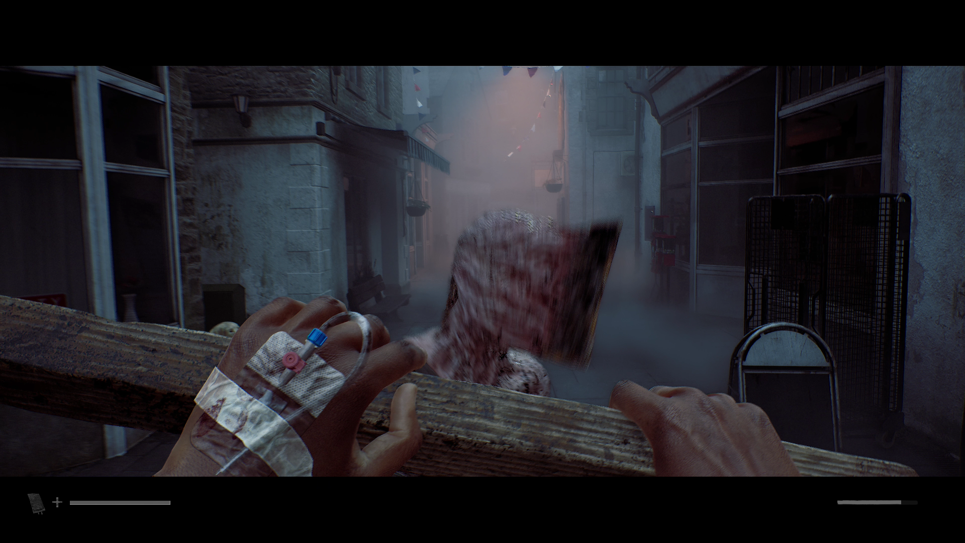 『SILENT HILL: Townfall』【世界最速プレイレポート】手のひらに点滴をぶっ刺したまま戦う主人公に不安しかない_004