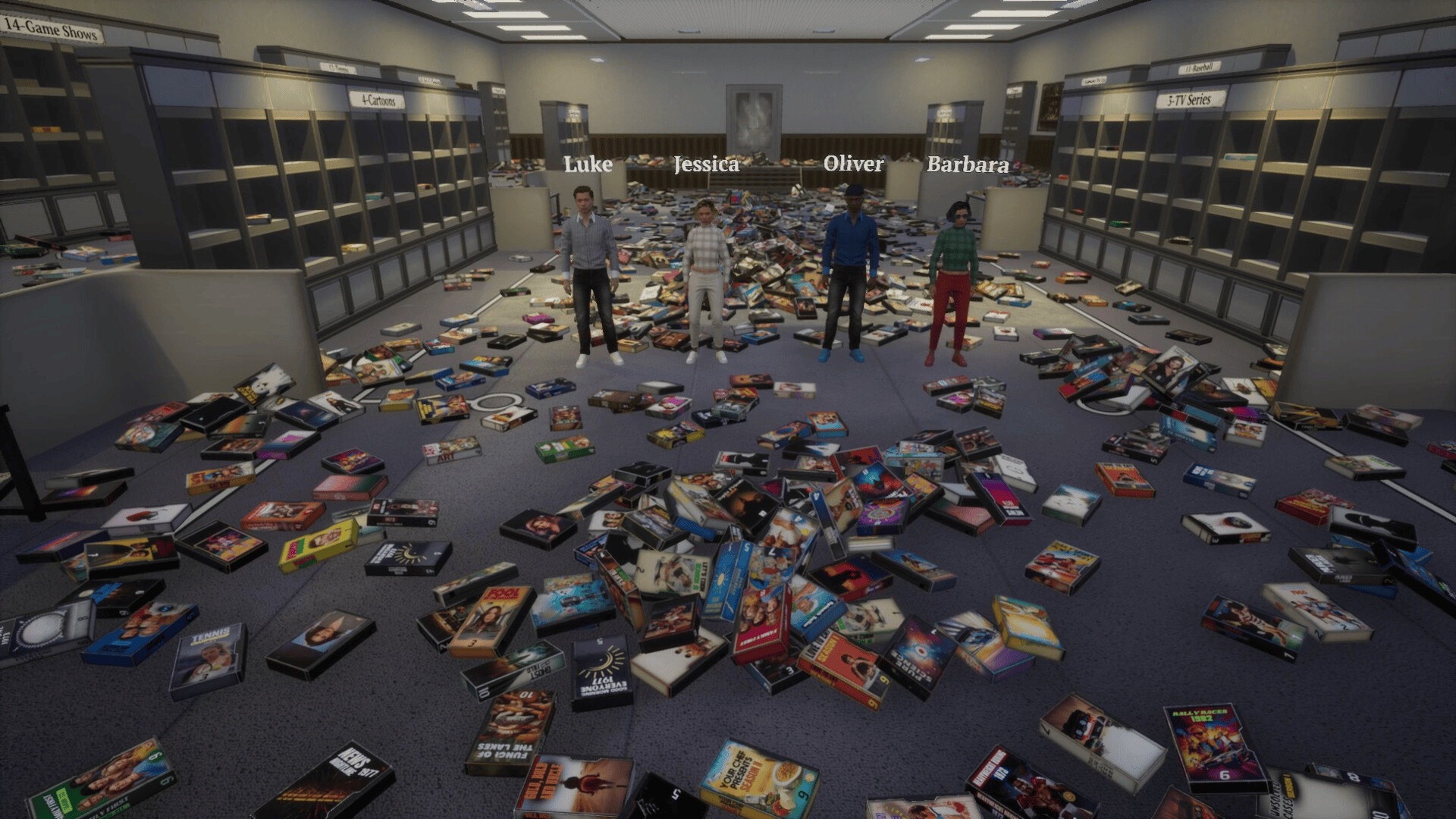 『TV Archive: Tidy Up Together』が8月にリリース予定。床に散乱したビデオテープを棚に戻すゲーム_005