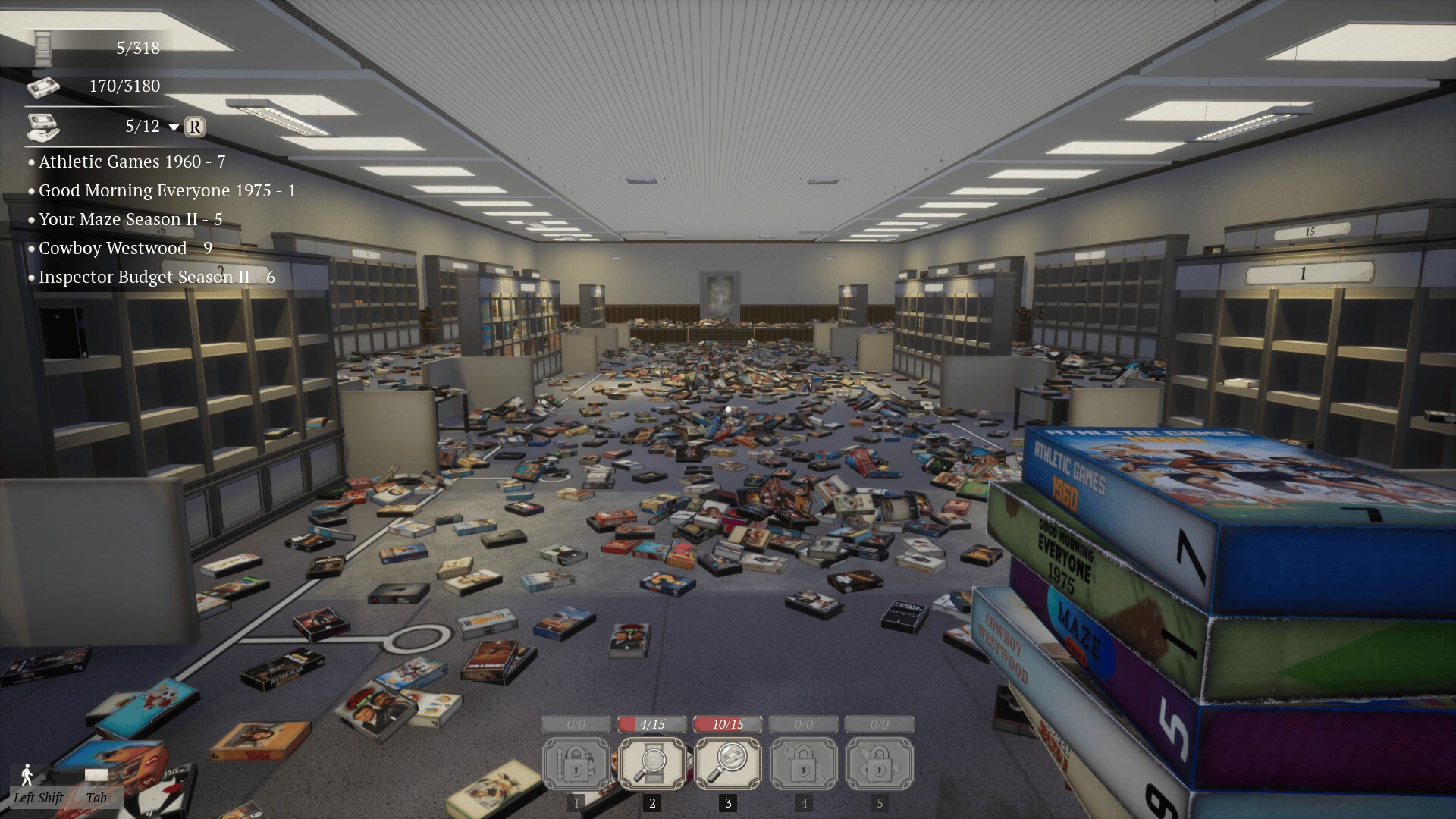 『TV Archive: Tidy Up Together』が8月にリリース予定。床に散乱したビデオテープを棚に戻すゲーム_002