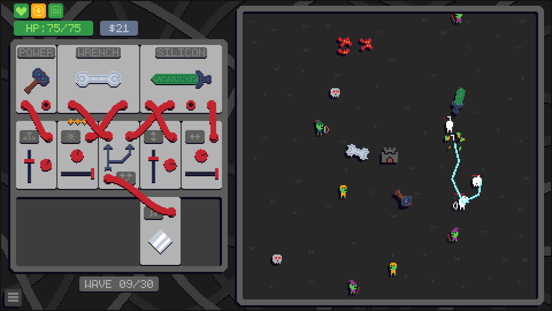 『Wireworks』ローグライク×拠点防衛ゲームが30%オフの420円で買えるセールがSteamで開催中_006