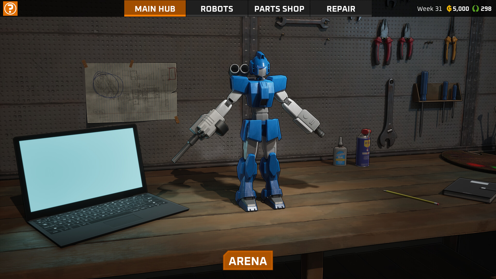 ロボットを組み立てて激突させるバトルゲーム『Robo Fight』Steamストアページが公開_001