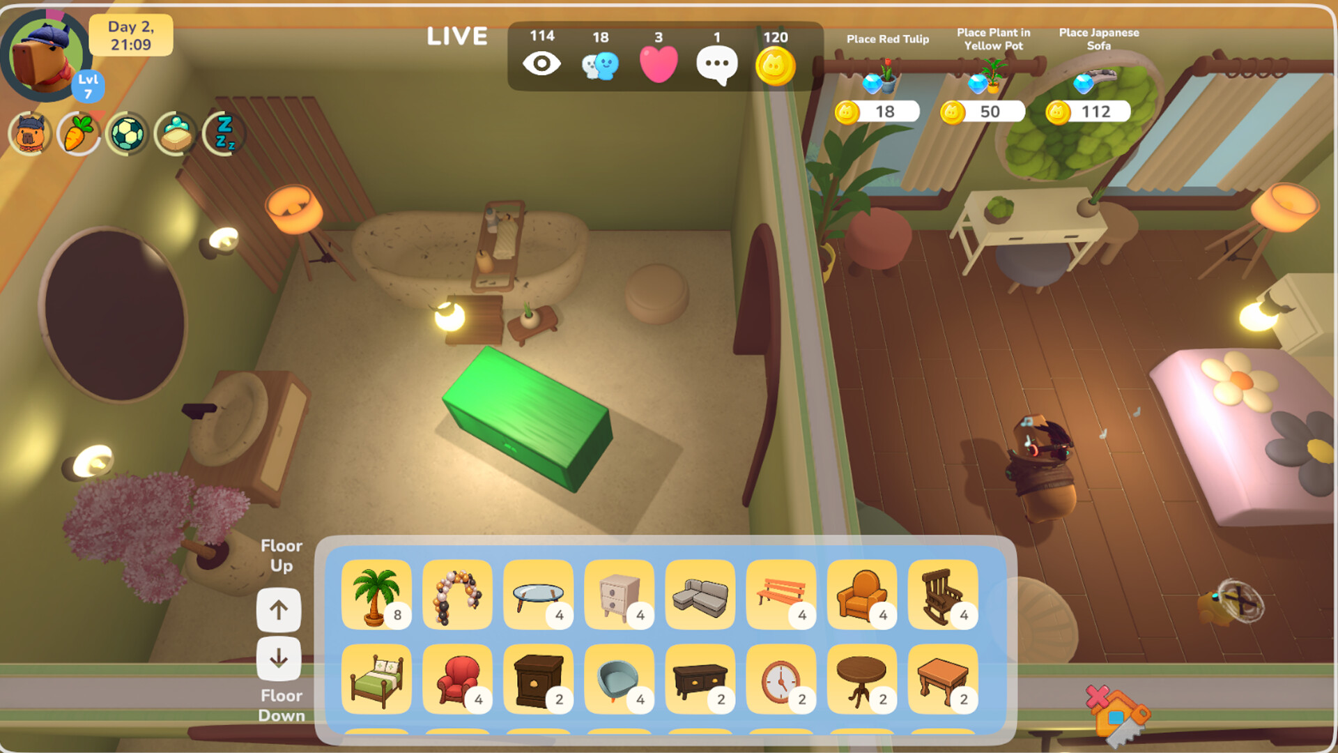カピバラになってインターネットスターを目指すシミュレーションゲーム『Capy Stream』7月28日にリリース_002