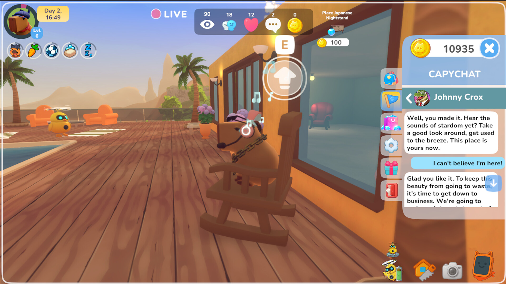 カピバラになってインターネットスターを目指すシミュレーションゲーム『Capy Stream』7月28日にリリース_001