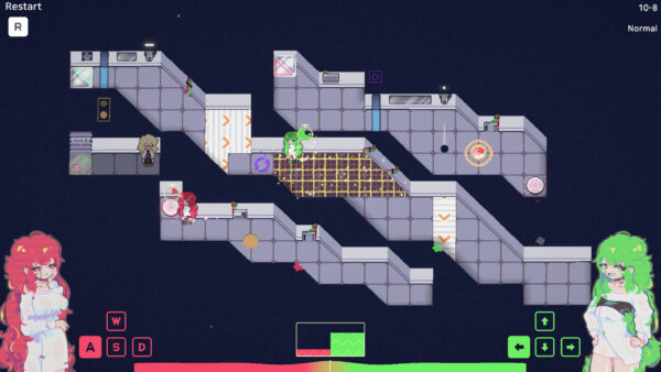『Left Not Right』体験版が配信中。2人のキャラクターを同時に動かして地下研究所からの脱出を目指す_001
