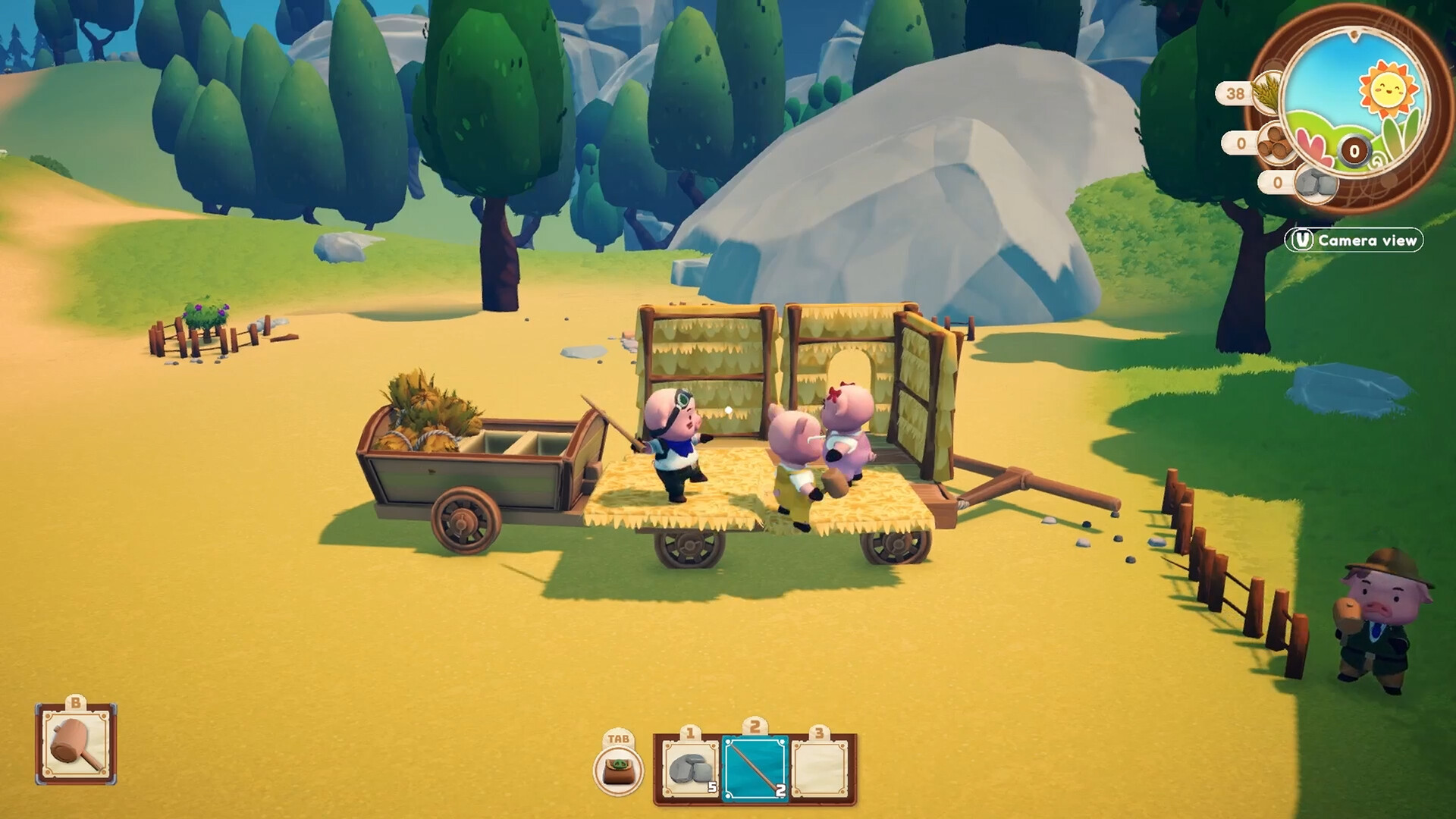 『Pigs and Wolf』をSteam向けに開発中。子ブタになってオオカミの襲来から家を守るおとぎ話協力アドベンチャー_001
