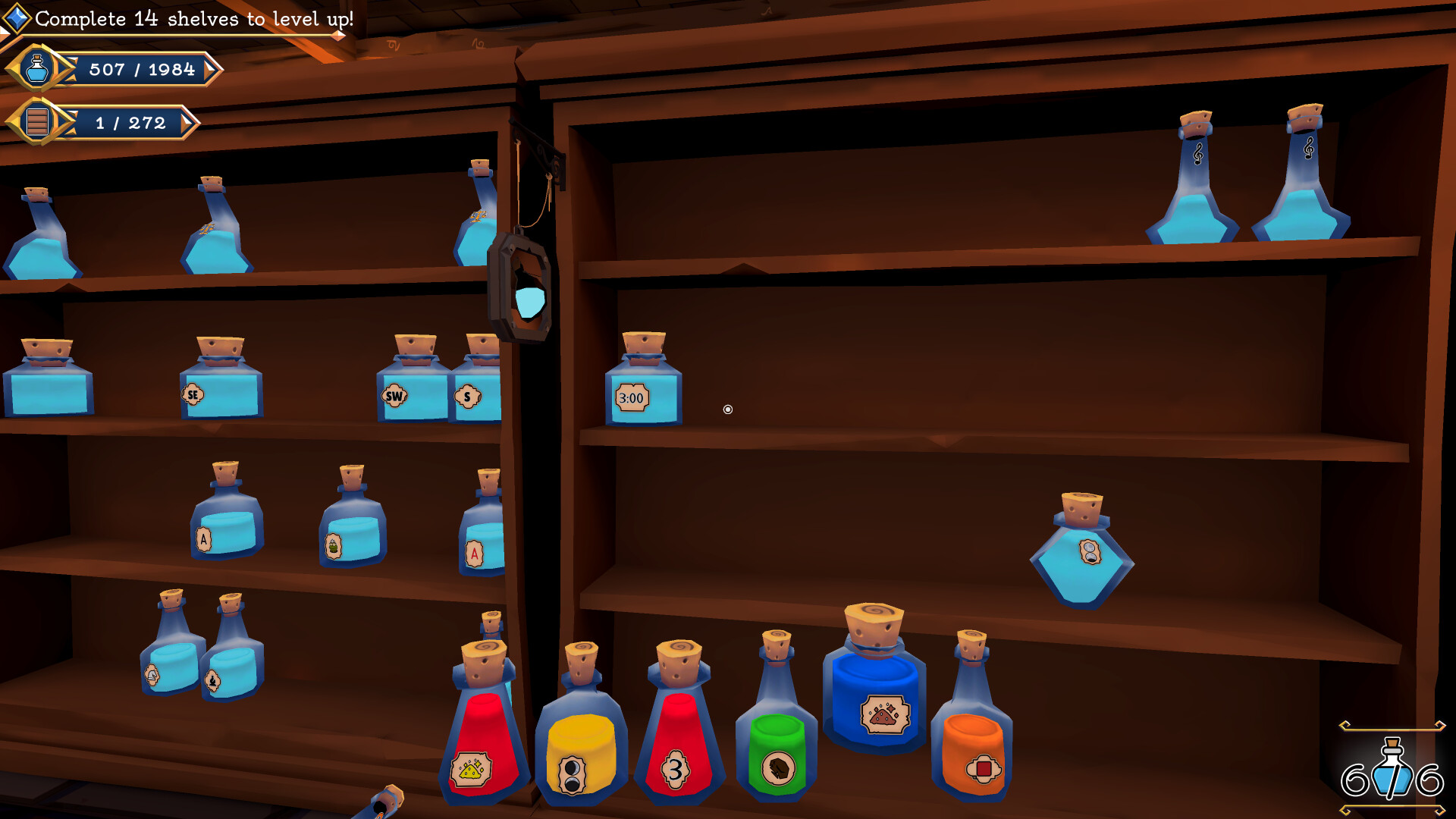 “2000本以上のポーション”を棚に並べ直す片付けパズル『Shelve the Potions!』が、Steamでテスター募集中_003