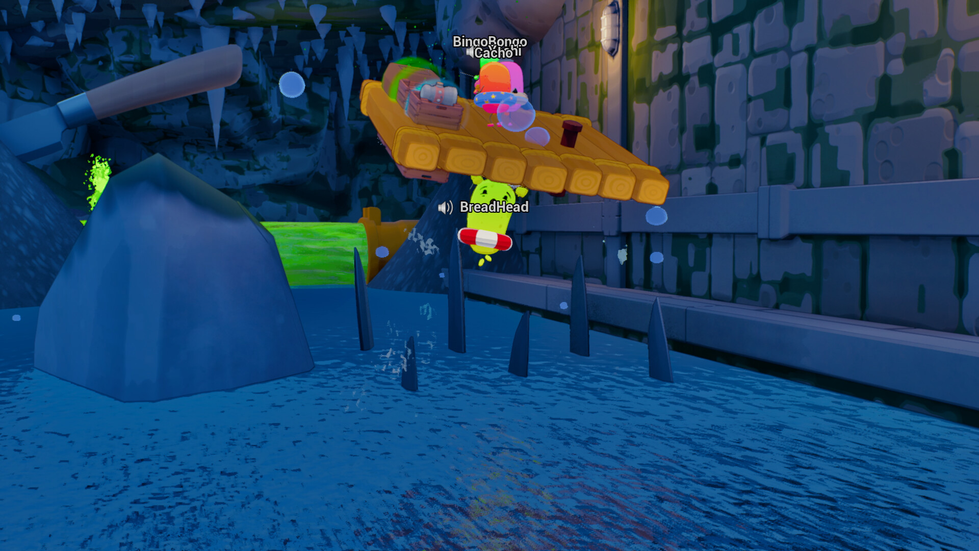 『Sponge Break』が面白そう。スポンジの体で「いかだ」に乗りこなす“物理演算”川下りゲーム_002