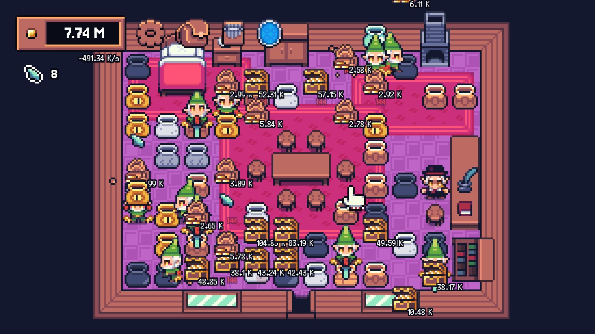 『Greedy Greedy Gnomes』8月12日に配信決定。「壺を壊して稼ぐ」“RPGあるある”のクリッカーゲーム_001