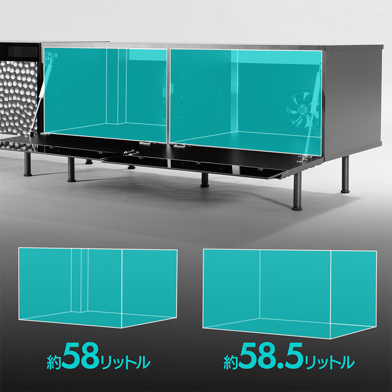 機材の熱、首の疲れなどゲーマーの悩みを解決する「空調テレビボード」＆「電動昇降テレビスタンド」登場_004