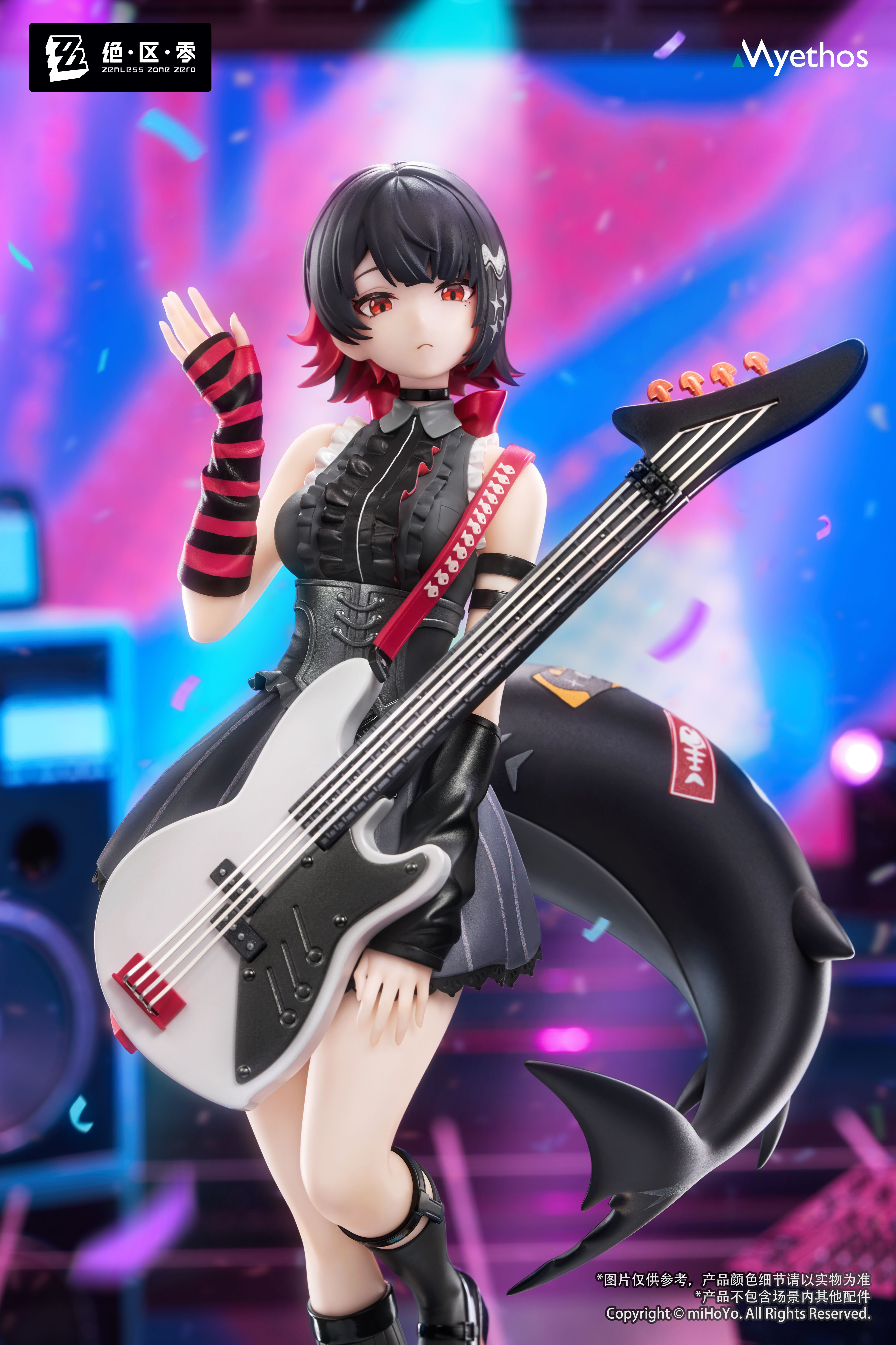 『ゼンレスゾーンゼロ』から「エレン・ジョー」の1/8スケールフィギュアが予約受付中。ベースを持ちステージに立つエレンをイメージ_002